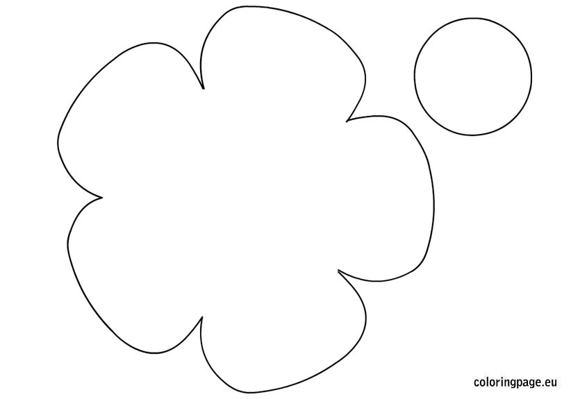 Flower Template To Colour Clip art | Clipart.dev