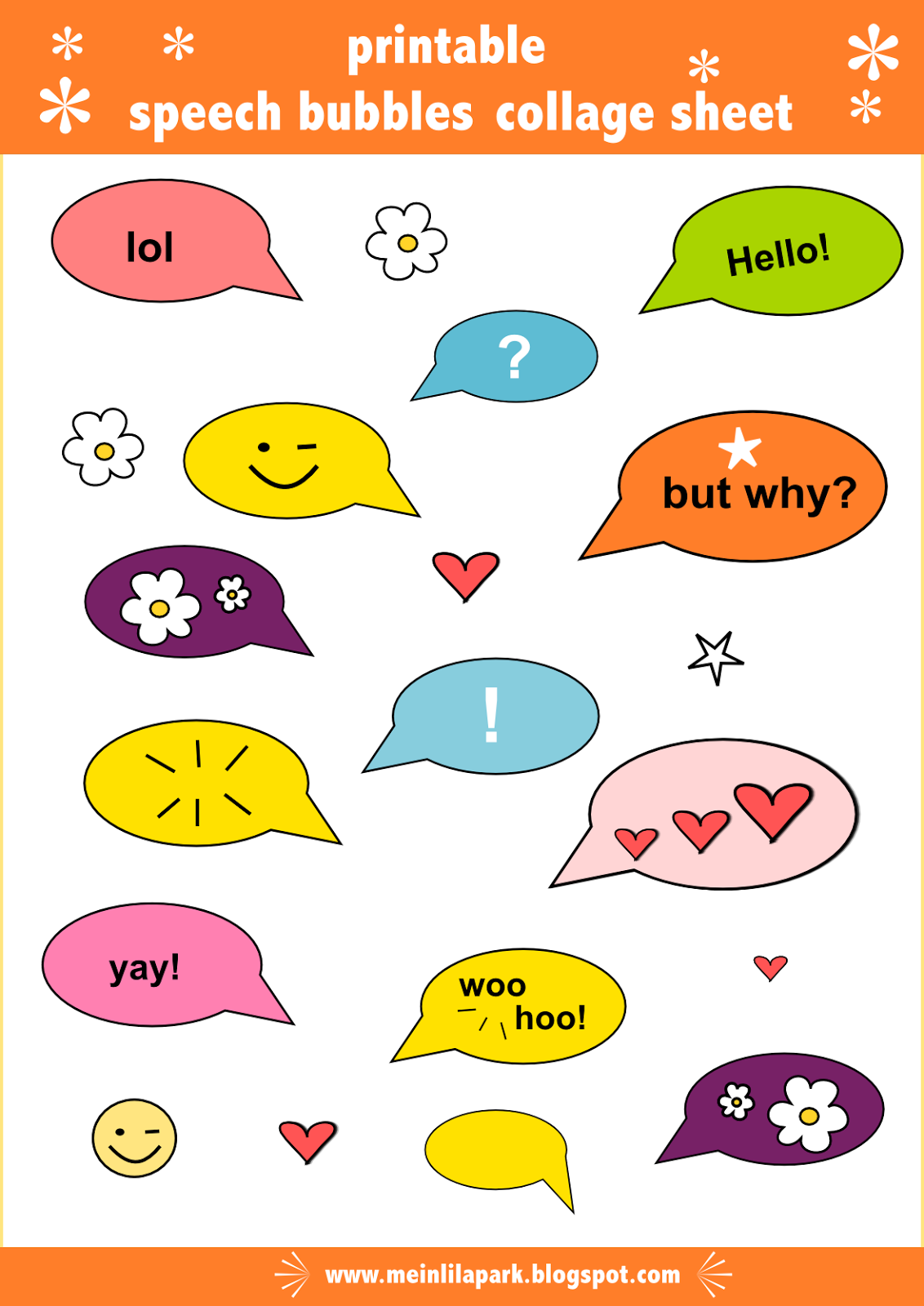 Speech Bubble Printable Clip art | Clipart.dev